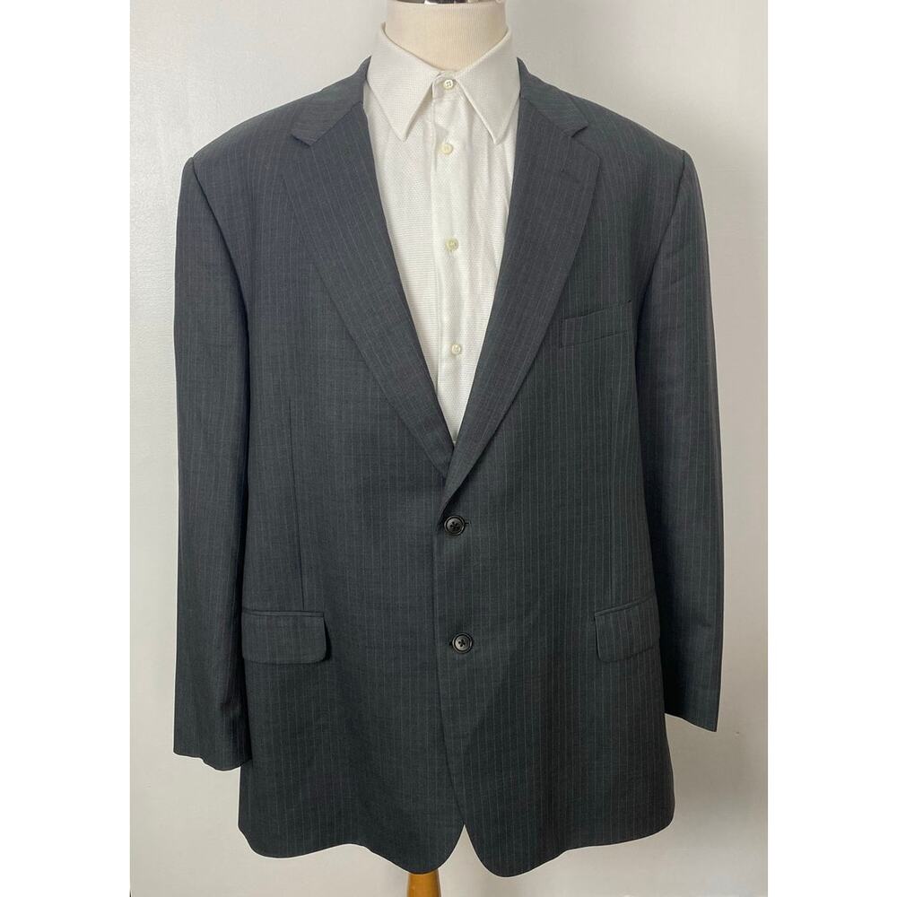 VTG Men Brooks Brothers pin-stripe wool suit jacket blazer sport coat, 56R